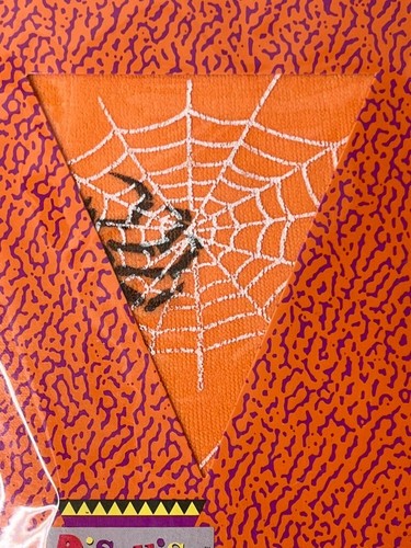 Girls Halloween Costume Stockings Spooky Tights Spider Web Orange Small 4-6 - Picture 3 of 6