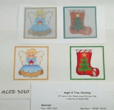 A Collection of Designs ACOD needlepoint HP 5010 Christmas Angel & Tree Stocking