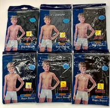 LUX PREMIUM 100 COTTON BOY S BOXER PACK OF 3PCs Bundle BLK,BRN,GRY 