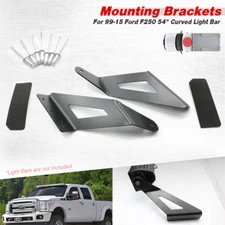 For 1999-2015 Ford F250 F350, 54" Curved Light Bar Roof Windshield Mount Bracket