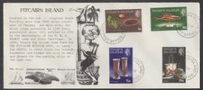 PITCAIRN IS 1968 HANDCRAFTS (SET 4) ON 1969 COVER ISLAND HISTORY (ID:PI120)
