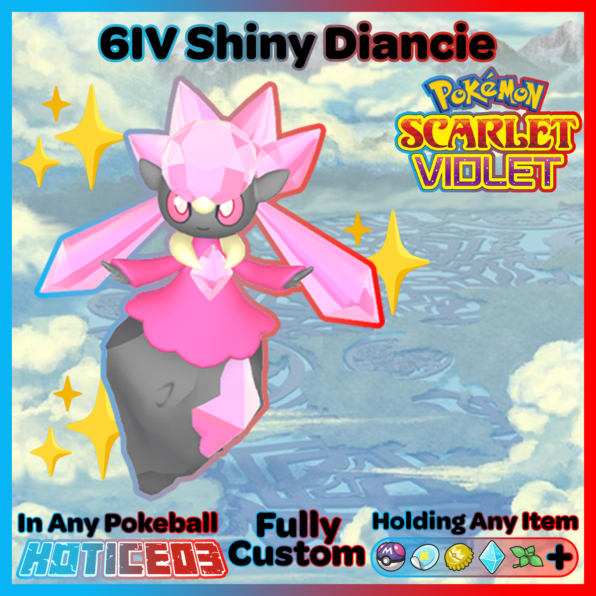 Shiny Diancie 6IV  Pokemon Scarlet & Violet  Fast