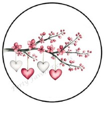 HEART BRANCH VALENTINES DAY ENVELOPE SEALS LABELS STICKERS PARTY FAVORS