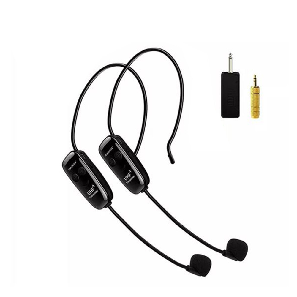 Microphone sans fil UHF 50m récepteur jack pour haut-parleur et batterie 6 heures