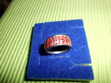 rot-silberner Ring, 1,8 cm,  von Avon, wie neu 