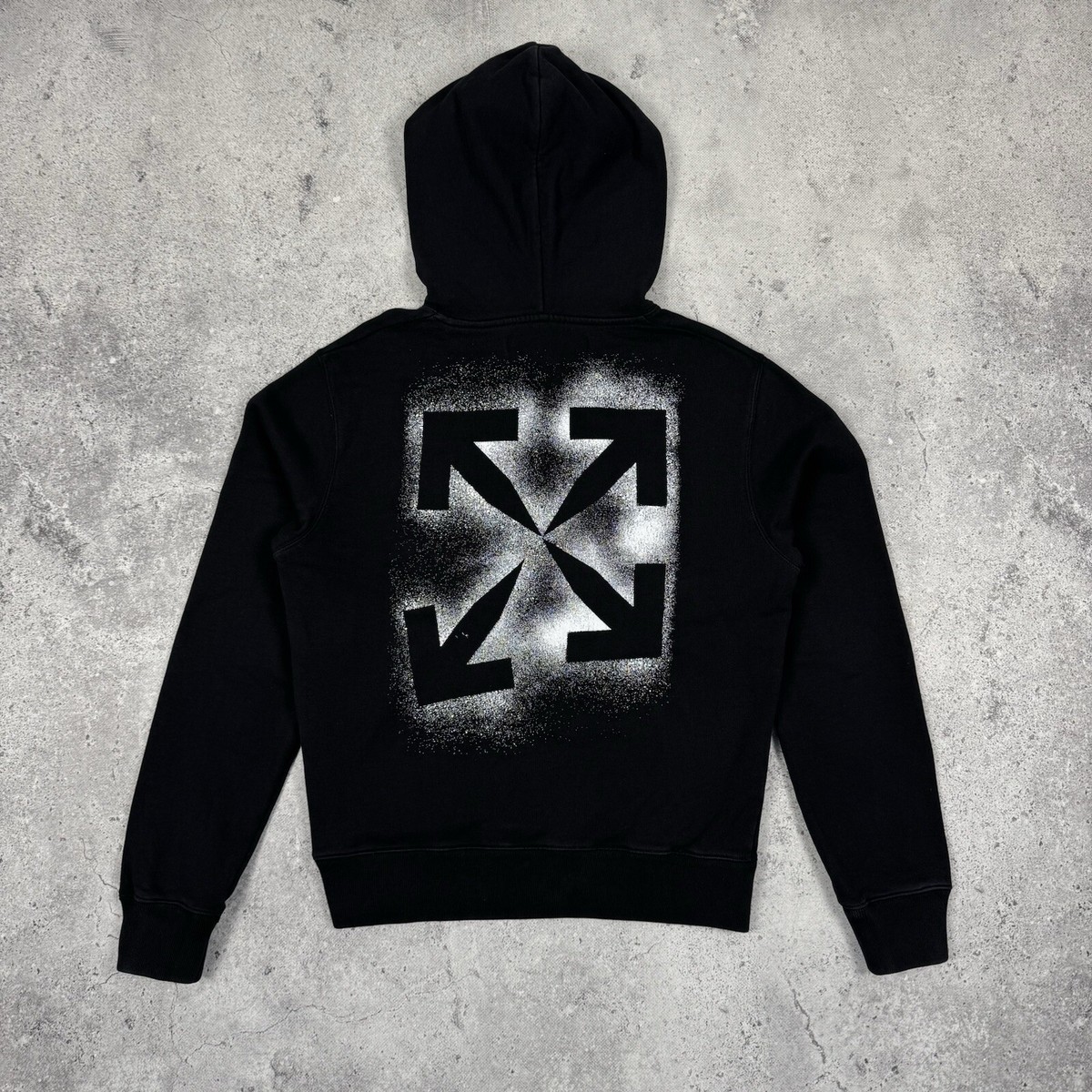 Virgil Abloh Off-White ICA Vintage Arrow Hoodie フーディ Off White Stencil Arrow Hoodie Virgil Abloh Men's Black Size
