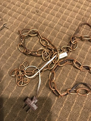 Vintage Wagon Wheel Country 3 Light Hanging Chandelier Ceiling Fixture 19' Chain - Picture 22 of 22