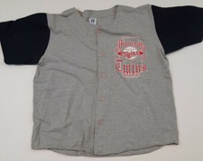 Vintage MLB Minnesota Twins Full Button Shirt Jersey Logo 7 USA Made LG 1993