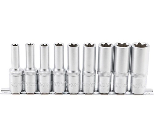 Bgs SteckschlüSsel-Einsatz-Satz E-Profil, Tief | Antrieb Innenvierkant 12,5 Mm (-image