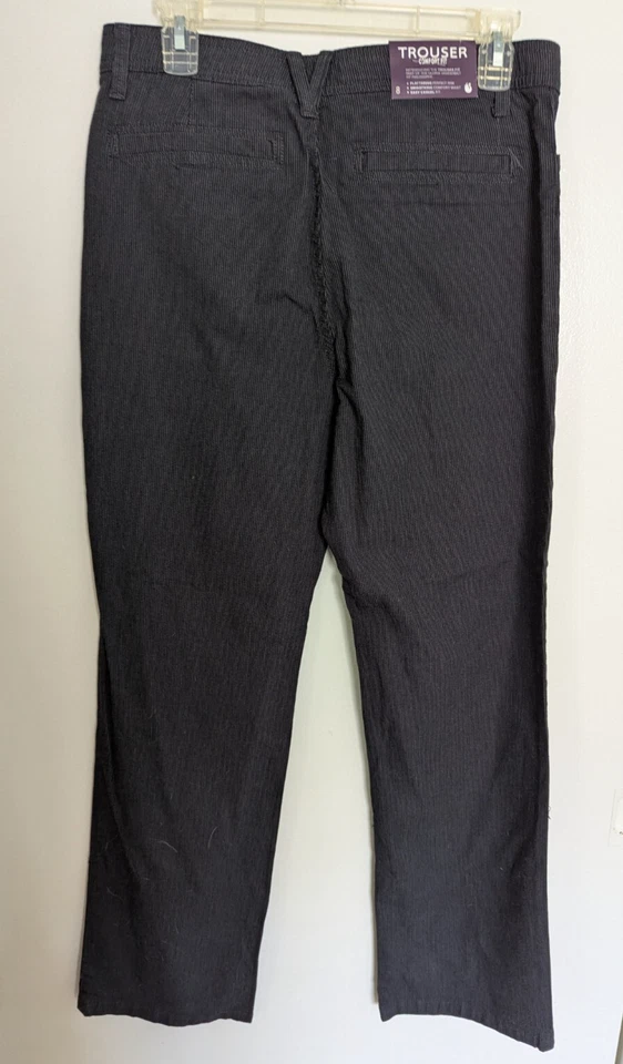 NWT Gloria Vanderbilt Comfort Fit Charcoal Gray Trouser Size 8 Soft Corduroy - Image 2 of 4