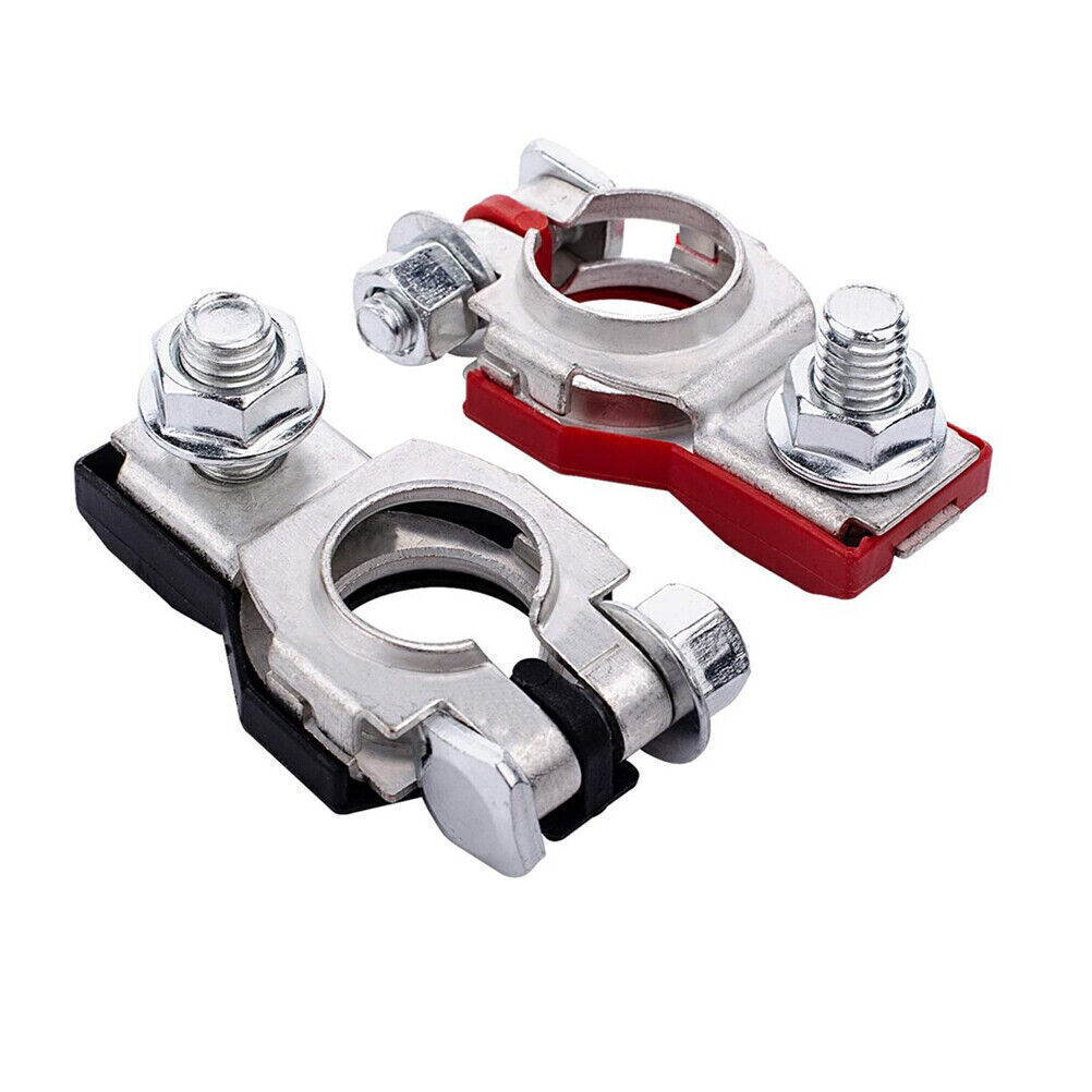 Car Battery Terminal Clamps - Quick Release Disconnect Pair For Positive & Negative Posts