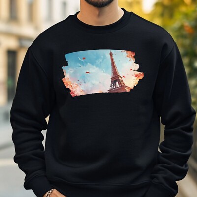 Eiffel Tower Portrait Sweatshirt Cosy and Perfect for Any Occasion S to 4XL