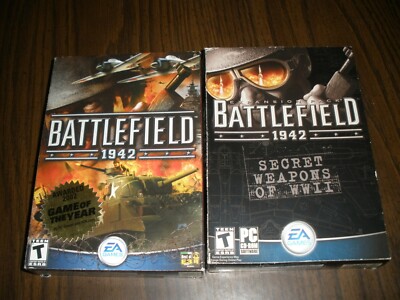 BATTLEFIELD 1942 PC GAMES LOT OF 2 SECRET WEAPONS OF WWII EA SPORTS