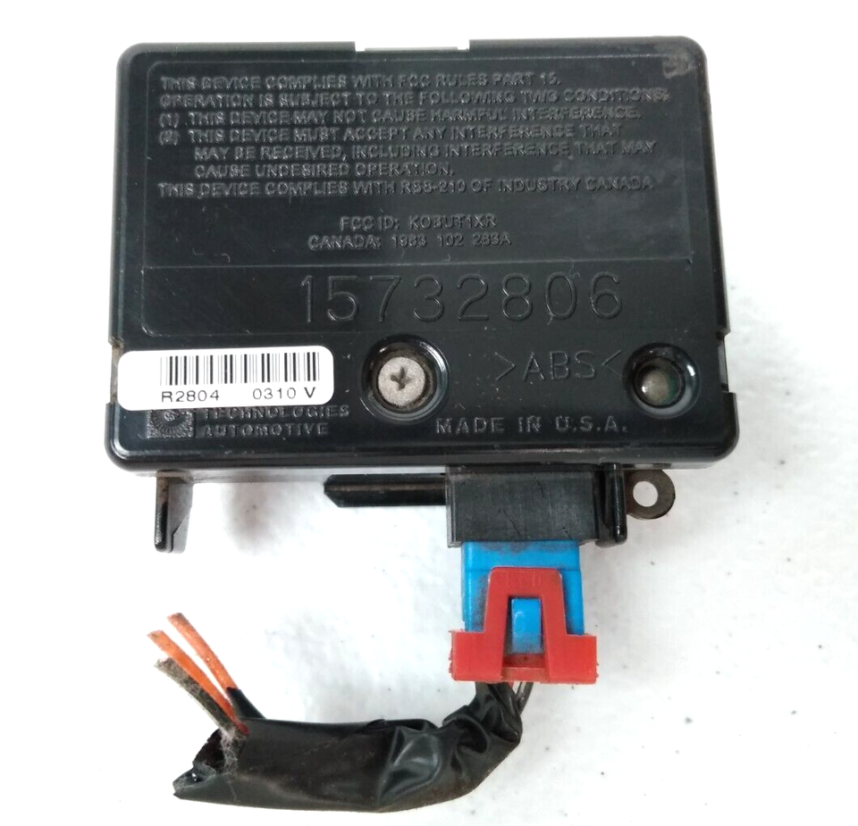 1999 2000 Chevy S10 Blazer Keyless Entry Module Fob Receiver Anti Theft ...