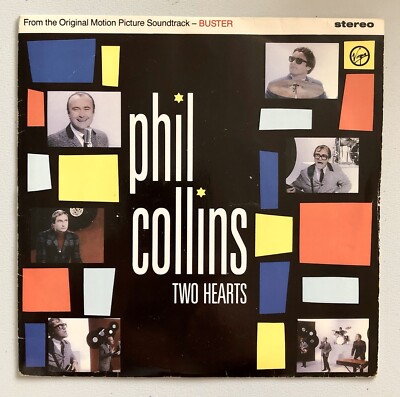 PHIL COLLINS Two Hearts b/w The Robbery 7'' 45rpm FRENCH Issue PS EX/EX