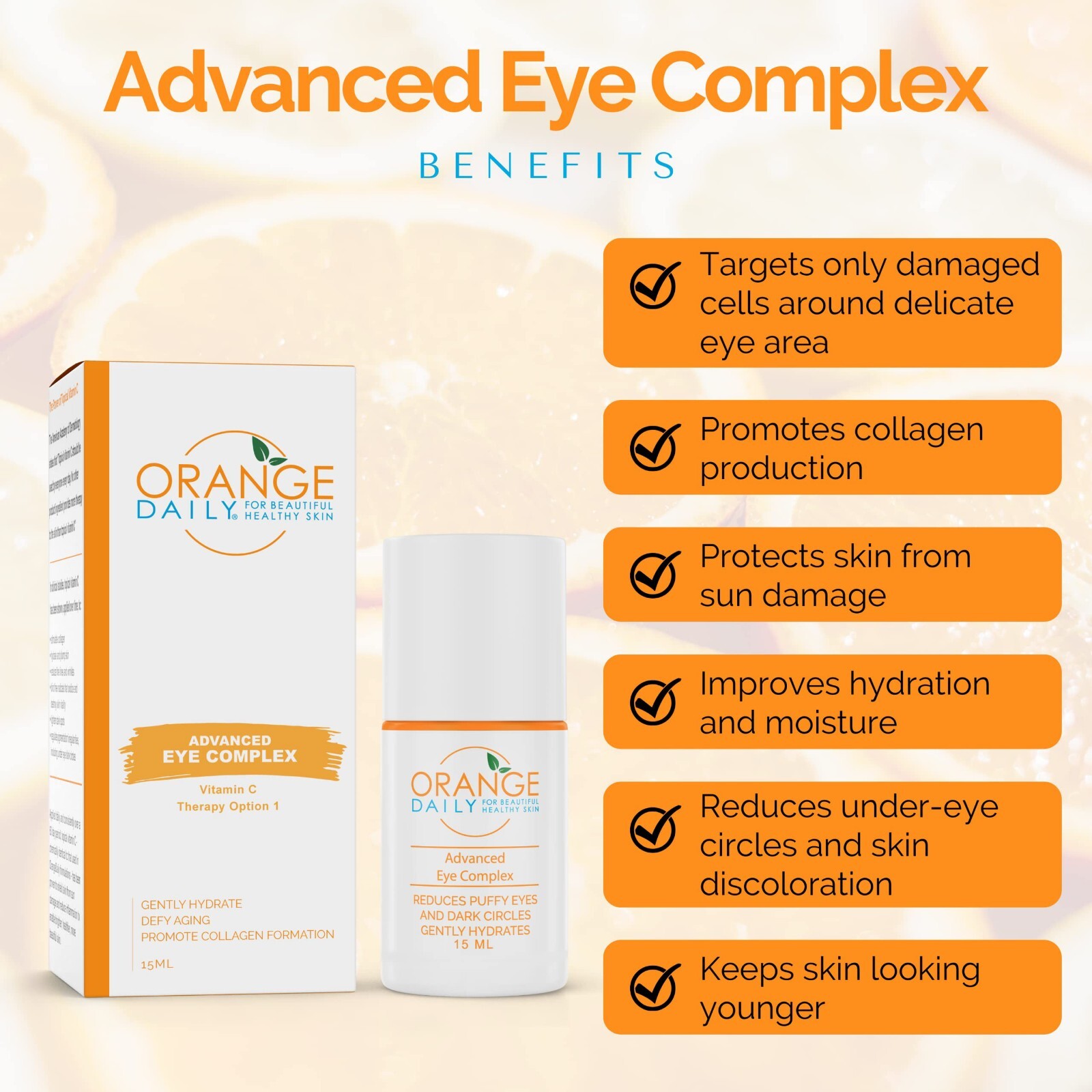 OrangeDaily Vitamin C Eye Complex to Hydrate, Firm and Reduce Wrinkles