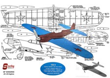 Sterling Model Airplane Plans UC : YAK-9 38" Profile Combat/Stunt for .19-.35