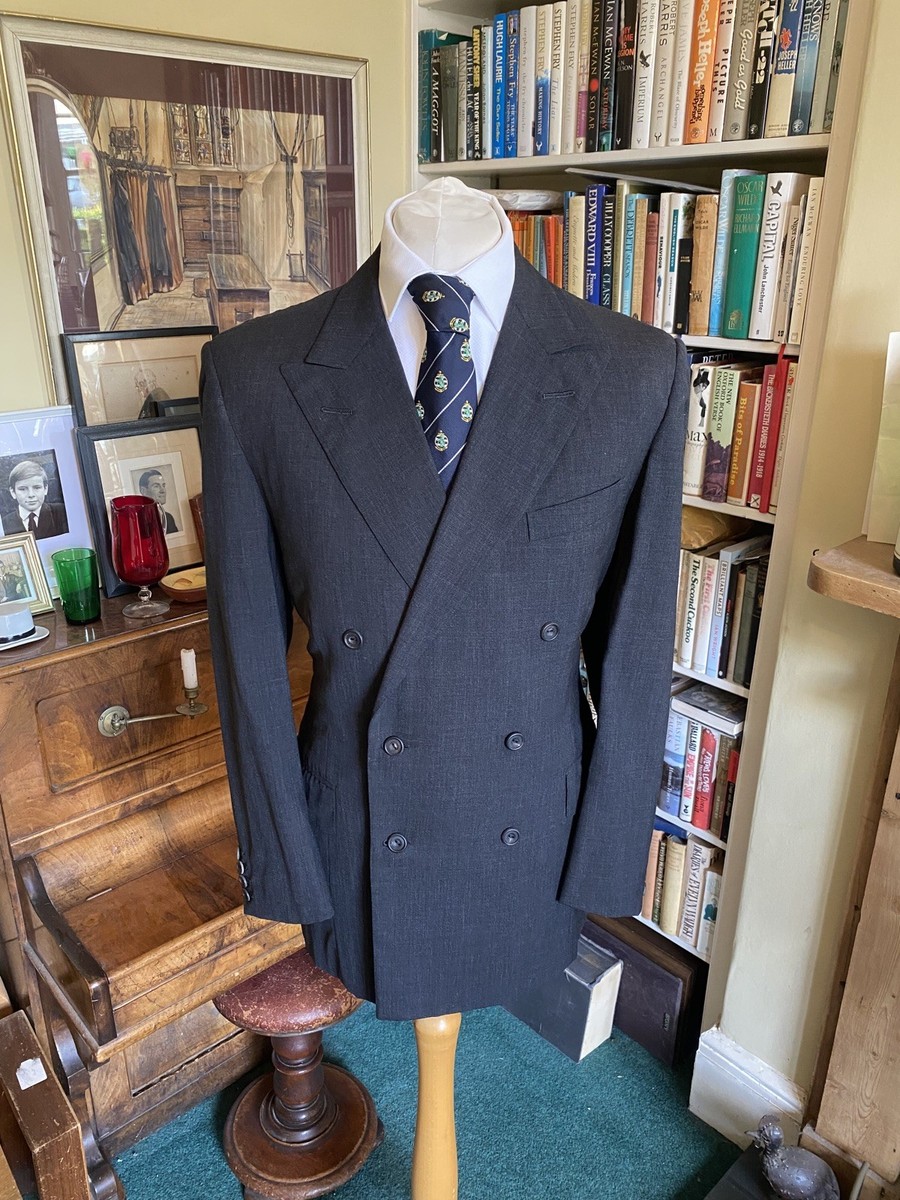 Huntsman of Savile Row Double Breasted Grey Bespoke Suit UK