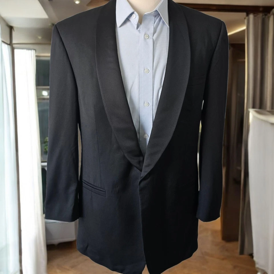 Jaqueta de jantar Versace V2 52it 42r xale colarinho smoking jaqueta - Imagem 4 de 4