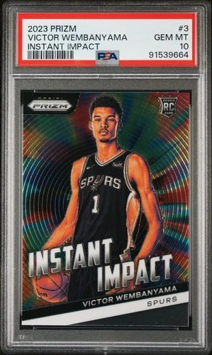2023 Prizm #3 Victor Wembanyama Instant Impact - PSA 10 - ROOKIE!