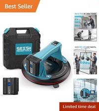 Professional Electric Suction Cup with 2 Batteries - 600 lbs Max Load Capacity