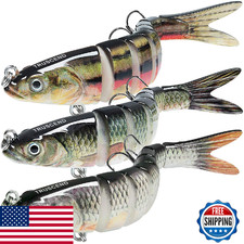TRUSCEND Swimmax 8-Segment Swimbait Lure - Realistic Action for Bass Perch Pike