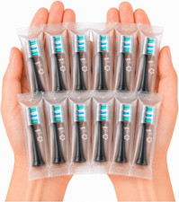 Replacement Toothbrush Heads for Aquasonic Black Series, 12 Pack Compatible wi