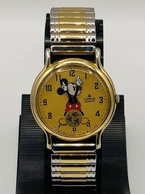 Vintage (1987) Rare Lorus Disney Mickey Mouse Two Tone With Sub Dial Watch~  
