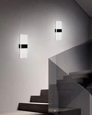 Modern Wall Sconces 2packs Indoor LED Wall Mounted Lamp Hardwired Wall Lamp 12W