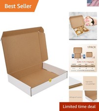 Versatile White Shipping Box 12x9x2 - Ideal for Small Business and Personal Use