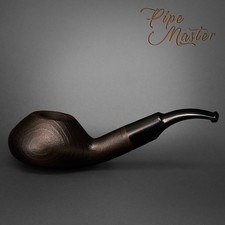 Mr. Brog HAND MADE WOODEN TOBACCO SMOKING PIPE 48 Chochla Sandblasted Black Pear