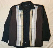 Nat Nast Shirt XL Brown Bowling Loop Collar American Fit