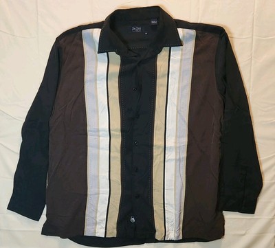Nat Nast Shirt XL Brown Bowling Loop Collar American Fit