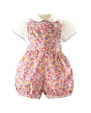 Rachel Riley Floral Dungaree Set