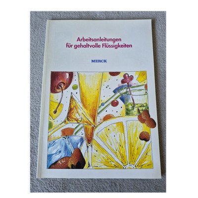 E. Merck Arbeitsanleitungen gehaltvolle Flüssigkeiten Broschüre Cocktails