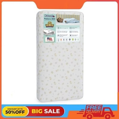 Kolcraft Pediatric 800 Extra Firm Baby Crib Toddler Mattress, 80 Coil Waterproof