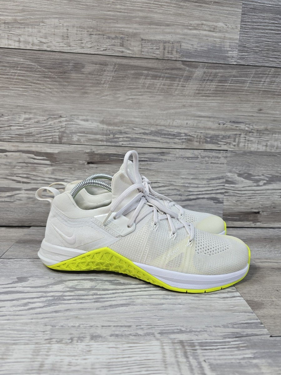 Nike Metcon Flyknit Training Shoes 'White Volt' AR5623-117 Womens Size - Main Image