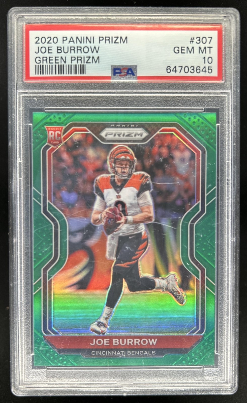 Joe Burrow Panini Prizm #307 Green