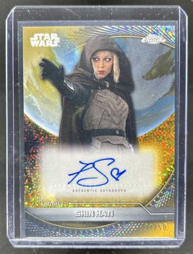 2025 Topps Star Wars Hyperspace Ivanna Sakhno Shin Hati Auto Gold Galactic #/50