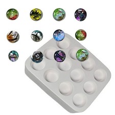 O.D.6 x 4.5 D.1.5"Twelve Round Discs Frit Casting Mold Glass Fusing