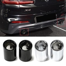 Chrome Stainless Steel Exhaust Tip Muffler Cover For 2019-2025 BMW X3 G01 X4 G02