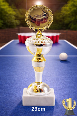 BEERPONG, Bierpong Pokal, 29cm mit Deckel  incl. Wunschbeschriftungbeschriftung