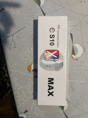 NIB S10 MAX Smartwatch 1.9'' Super AMOLED Display, Silver Bluetooth Fitness Watch