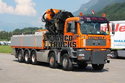 LKW Foto MAN TGS Zugmaschine crane Schweiz orange COUTURIER SA #k1qb