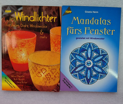 Hefte ''Windlichter''+ Mandalas fürs Fenster,Windowcolor + Vorlagen in Originalgr.