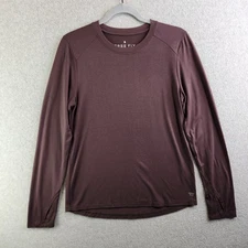 Free Fly Top Womens S Brown Bamboo Shade Long Sleeve II Thumbholes Fishing