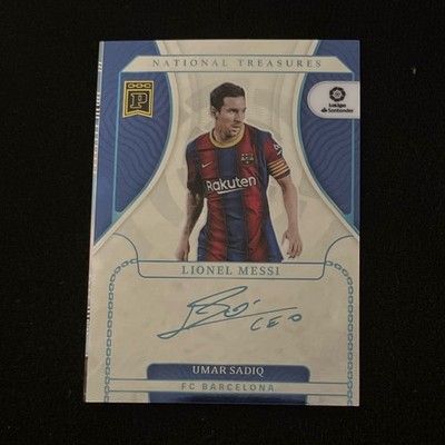Panini 2021-22 Chronicles National Treasures LaLiga Messi Barcelona SC-LM Auto