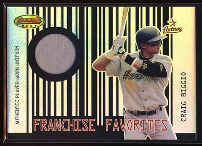 2001 Bowman's Best Craig Biggio Franchise Favorites Game Worn Jersey