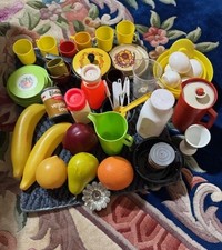 Toddler kitchen play food, utensils and accessories for many learning activities