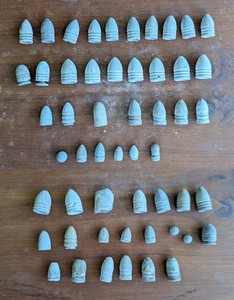 Bullet Collection from Chickamauga 1863 Civil War - 53 dug bullets